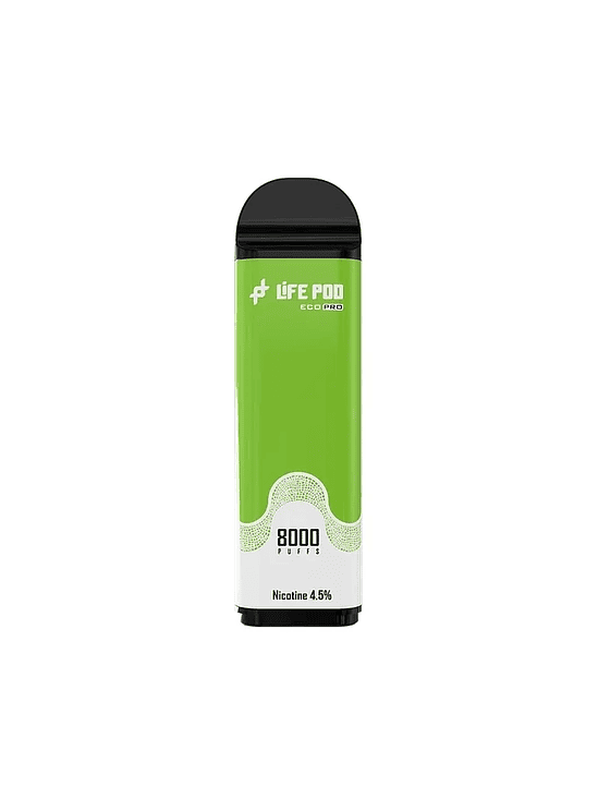 RECARGA 8000 PUFF GREEN APPLE 4.5%-LIFE POD 1