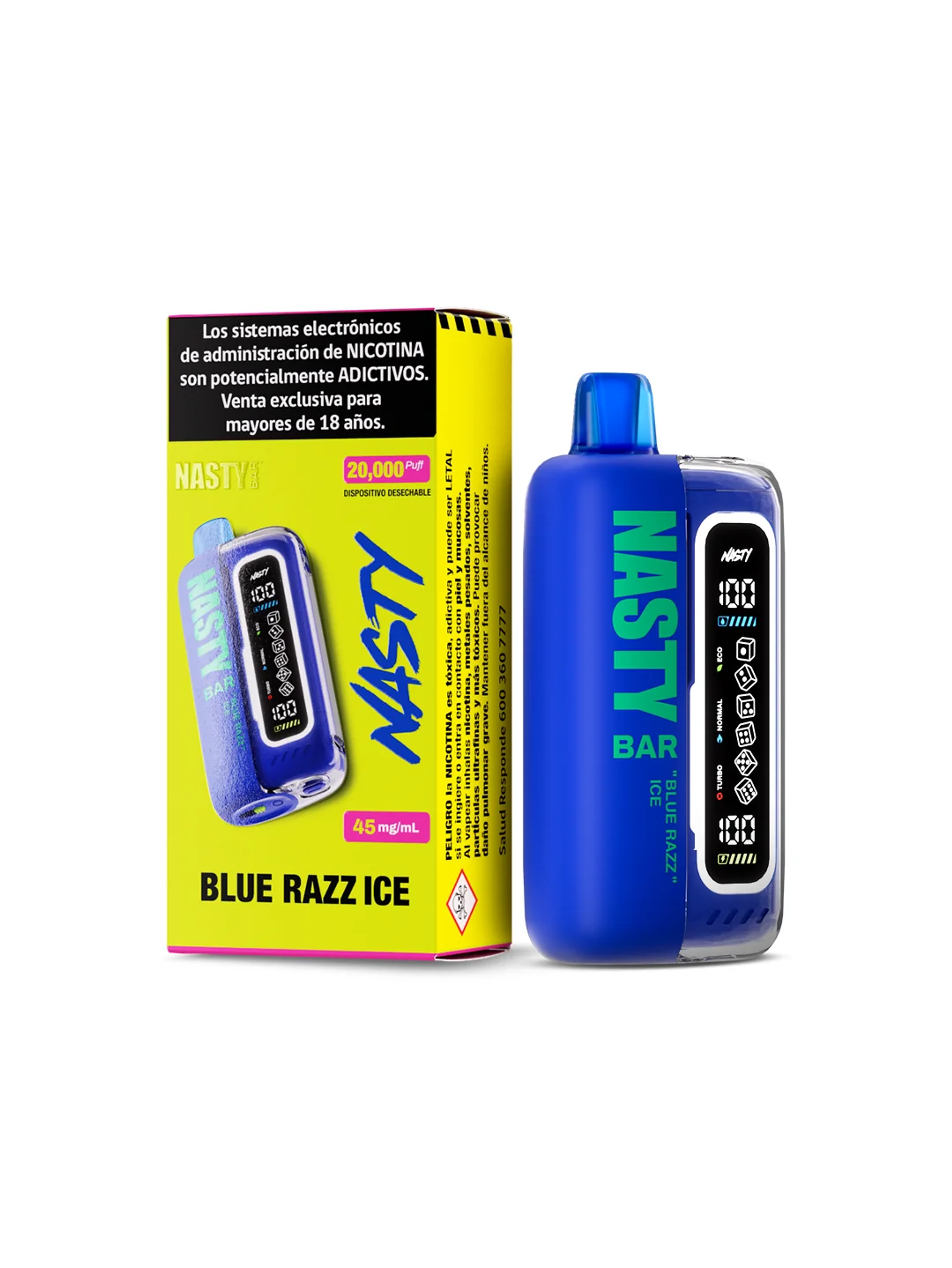 Vaporizador Bar 20000  Blue Razz Ice- Nasty 1