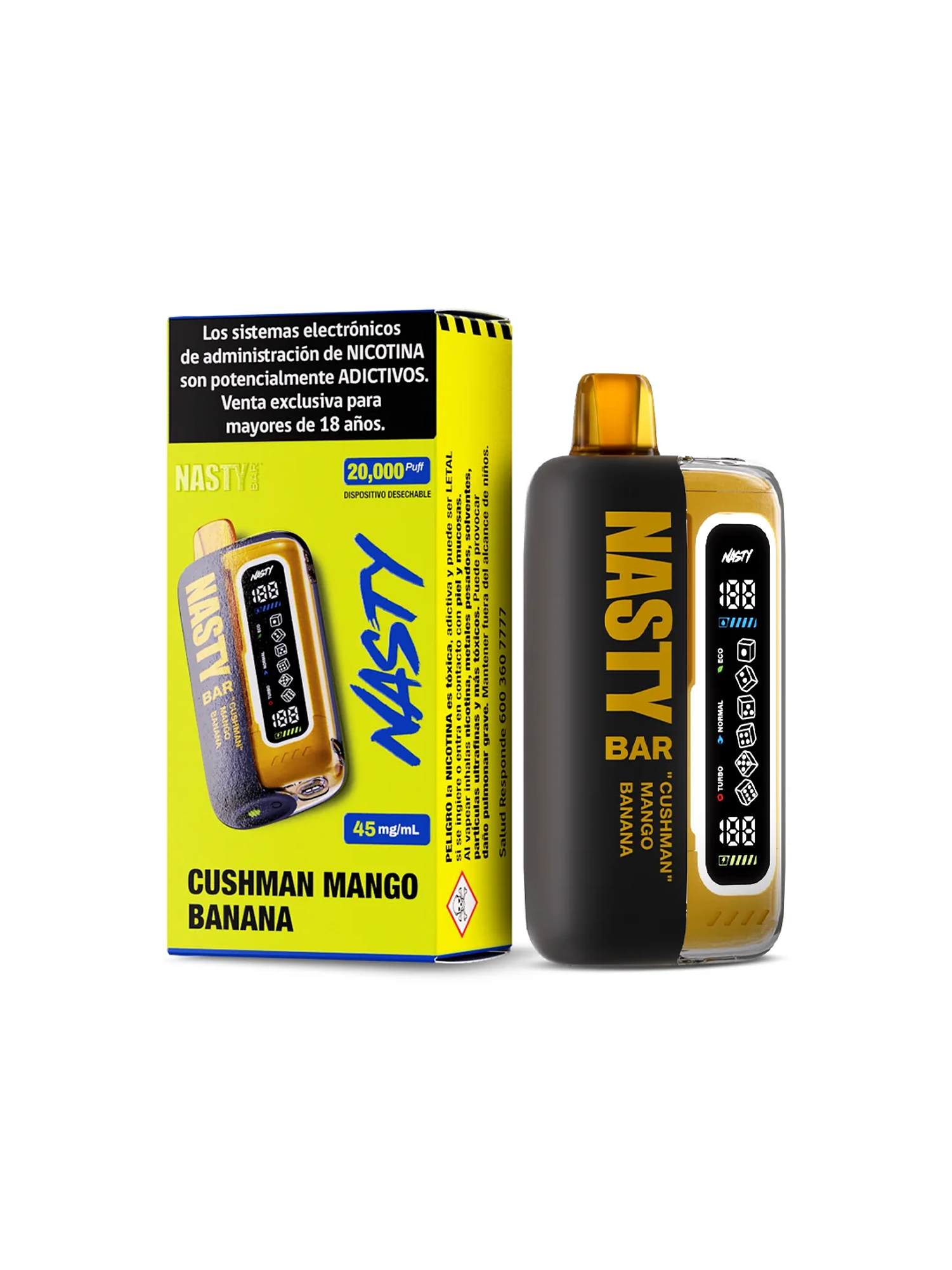 Vaporizador Bar 20000  Cush Man Banana- Nasty 1