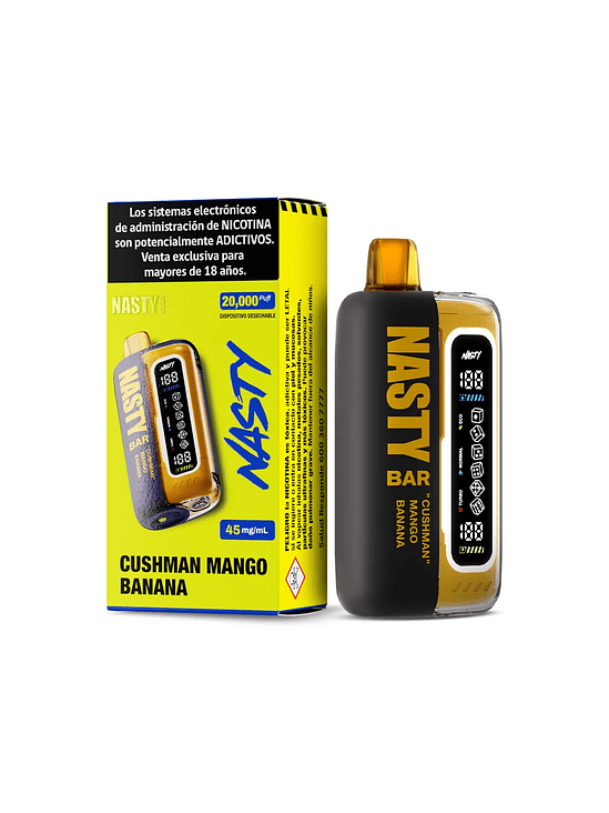 VAPORIZADOR BAR 20000  CUSH MAN BANANA- NASTY 1