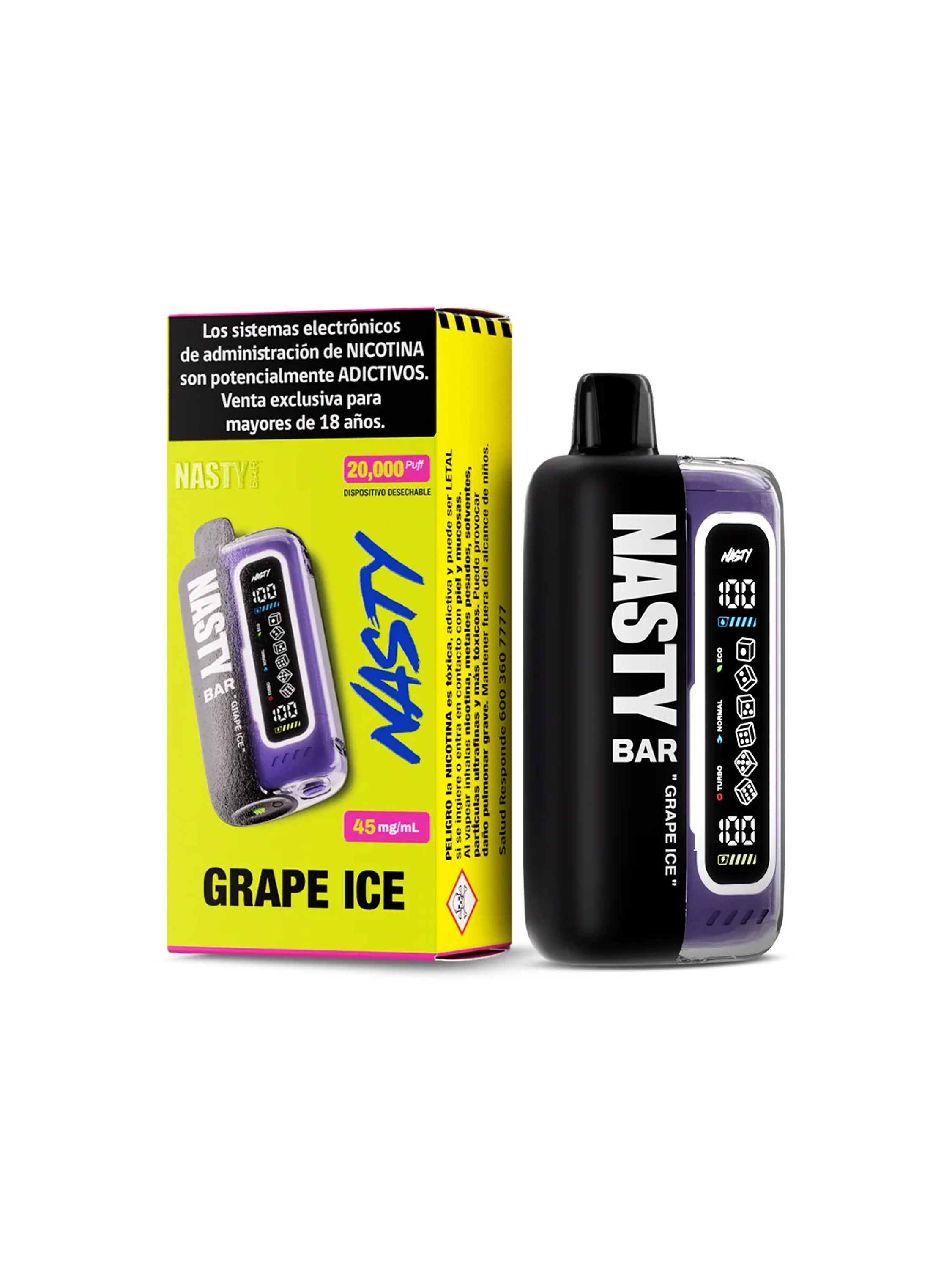 Vaporizador Bar 20000  Grape Ice- Nasty 1