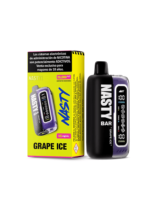 VAPORIZADOR BAR 20000  GRAPE ICE- NASTY 1