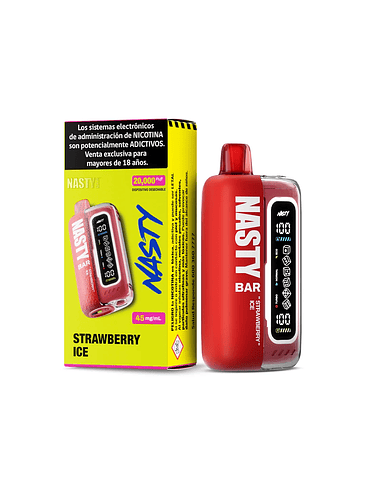 VAPORIZADOR BAR 20000  STRAWBERRY ICE- NASTY 1