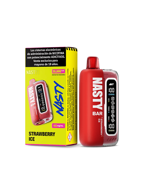 VAPORIZADOR BAR 20000  STRAWBERRY ICE- NASTY 1