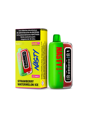 VAPORIZADOR BAR 20000  STRAWBERRY WATERMELON ICE - NASTY 1