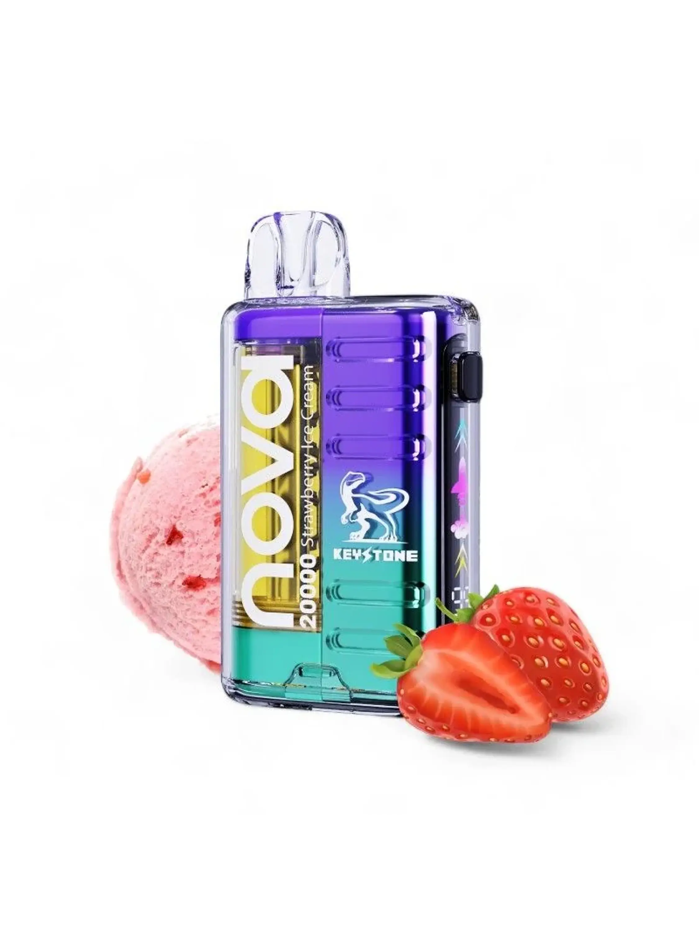 Vaporizador Desechable Nova 20000 Zero Strawberry Ice Cream-Keystone 1