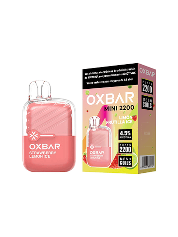 VAPORIZADOR MINI 2200 LIMON FRUTILLA ICE-OXBAR 2