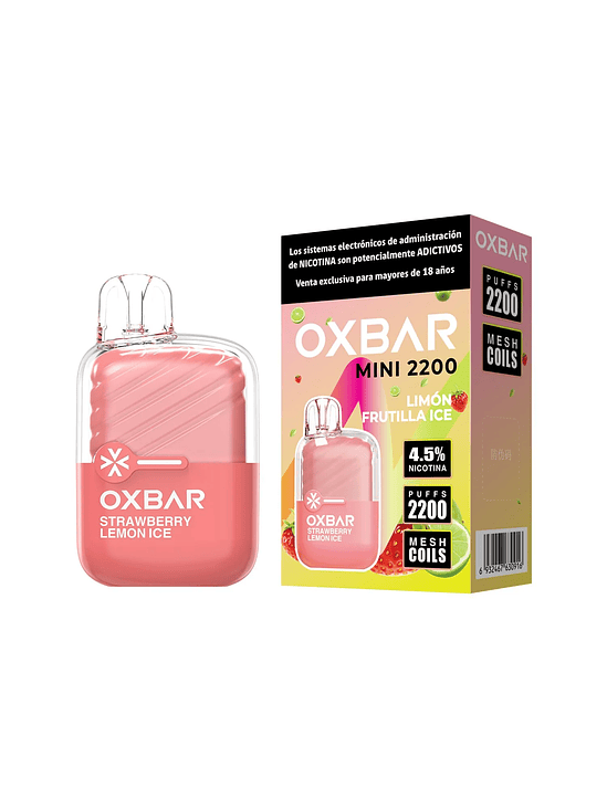 VAPORIZADOR MINI 2200 LIMON FRUTILLA ICE-OXBAR 2