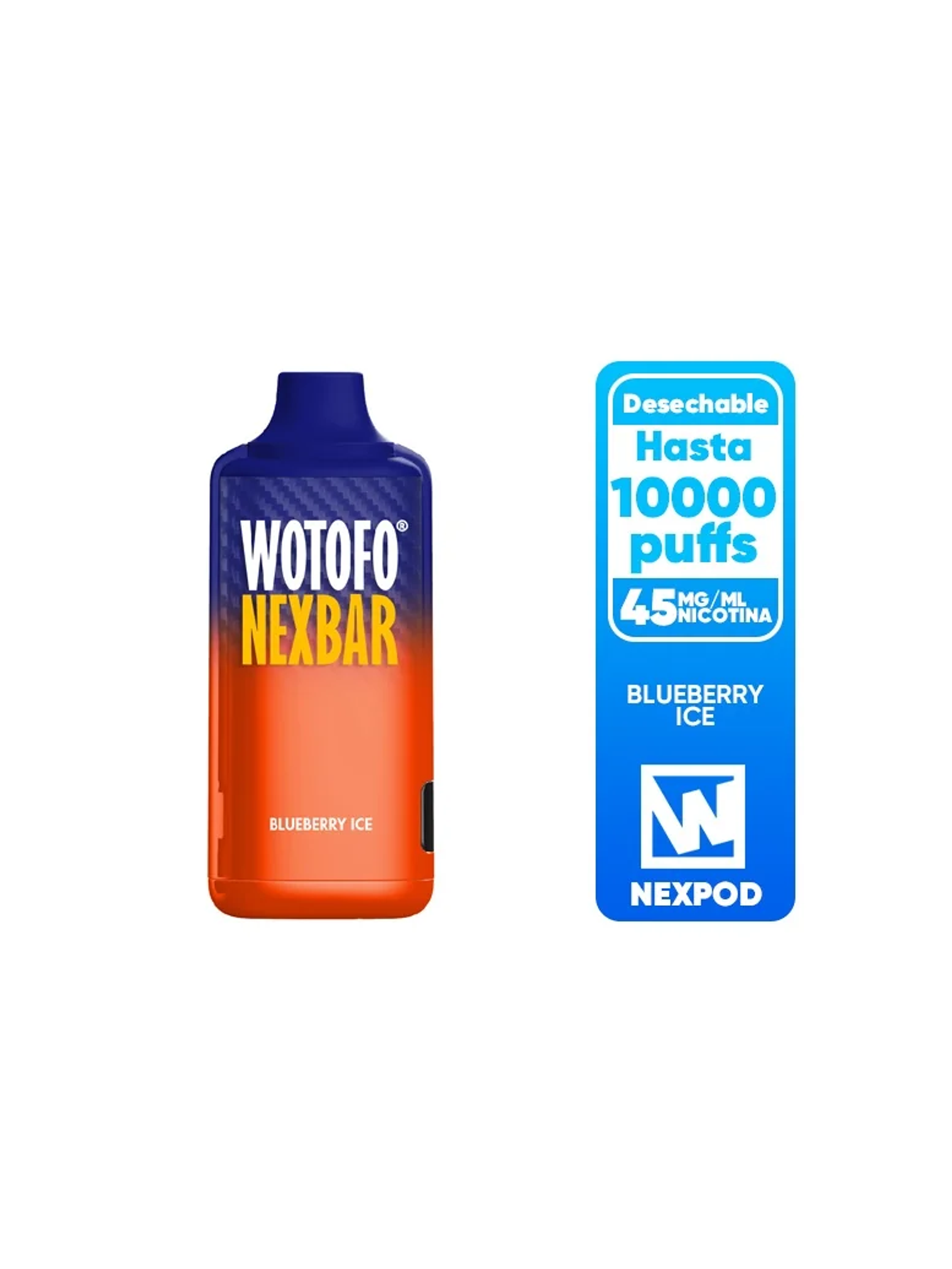 Vaporizador Nexbar 10000 Blueberry Ice-Wotofo 1