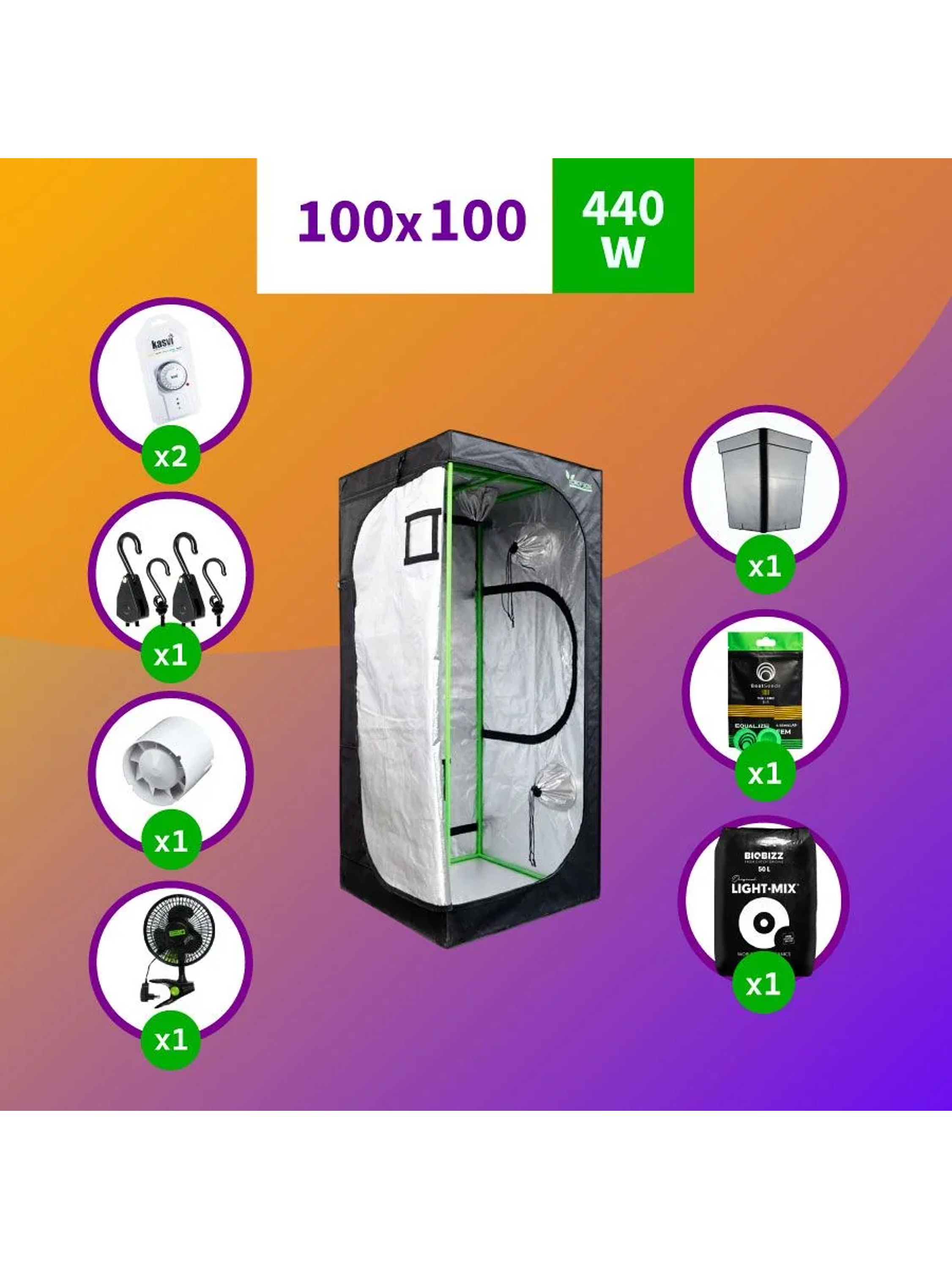 Pack Led Indoor 100X100 Apollo Evolution Pro 16 - 480W Full 1