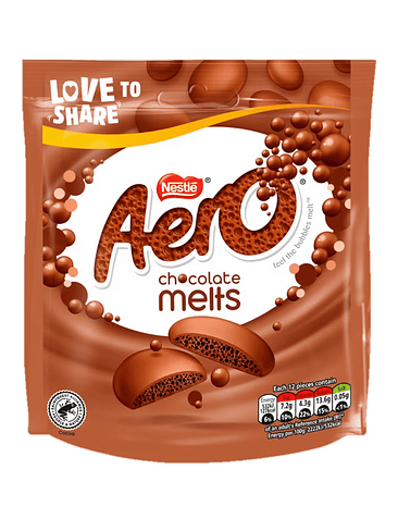CHOCOLATE NESTLE AERO MELTS 1