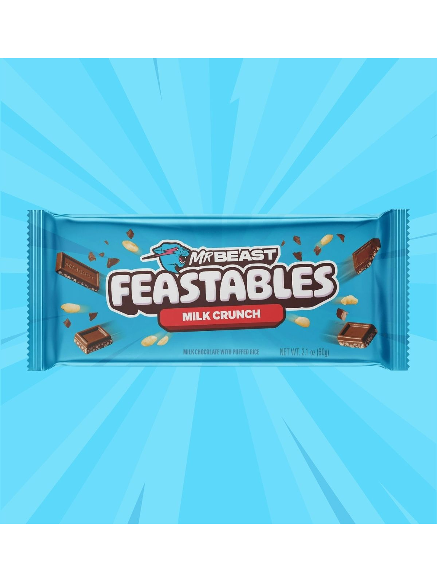 Mr. Beast Feastables Milk Crunch Chocolate Barra 60Gr 2