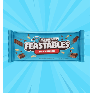Mr. Beast Feastables Milk Crunch Chocolate Barra 60Gr