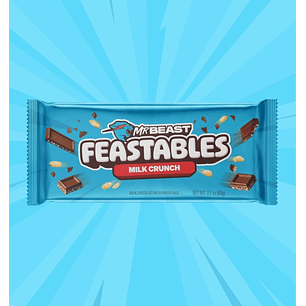 MR. BEAST FEASTABLES MILK CRUNCH CHOCOLATE BARRA 60GR