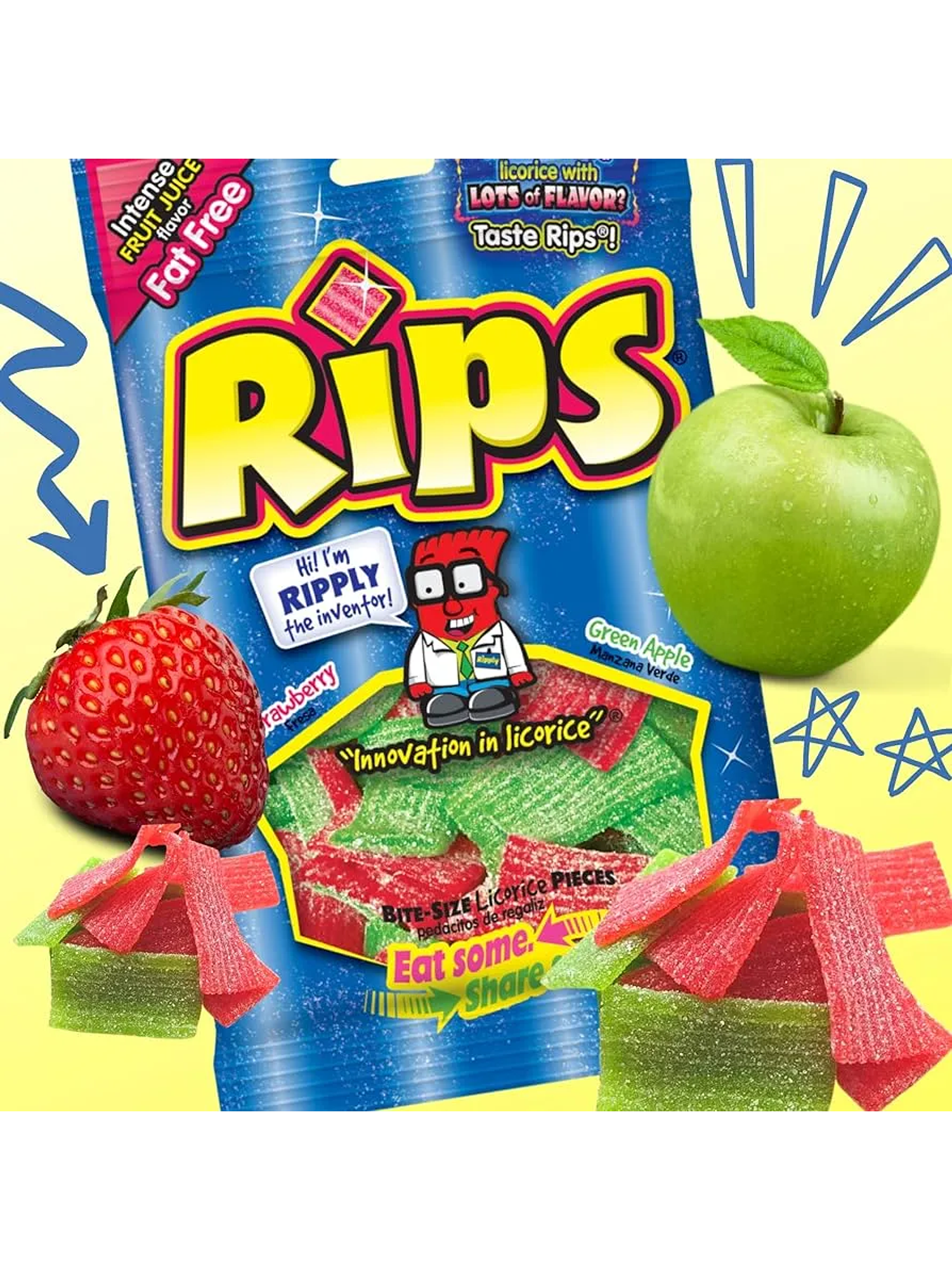 Rips Strawberry Green Apple Gomitas Acidas 113 Gr 2