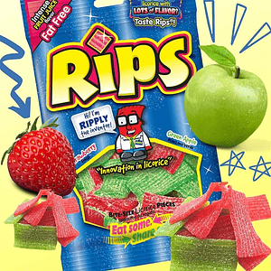 Rips Strawberry Green Apple Gomitas Acidas 113 Gr
