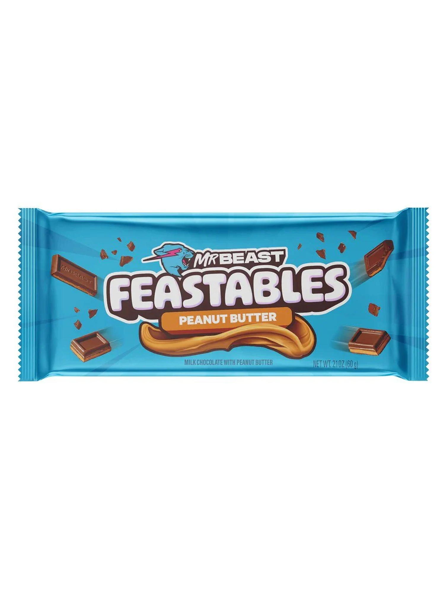 Mr. Beast Feastables Peanut Butter Chocolate Bar 60Gr 1