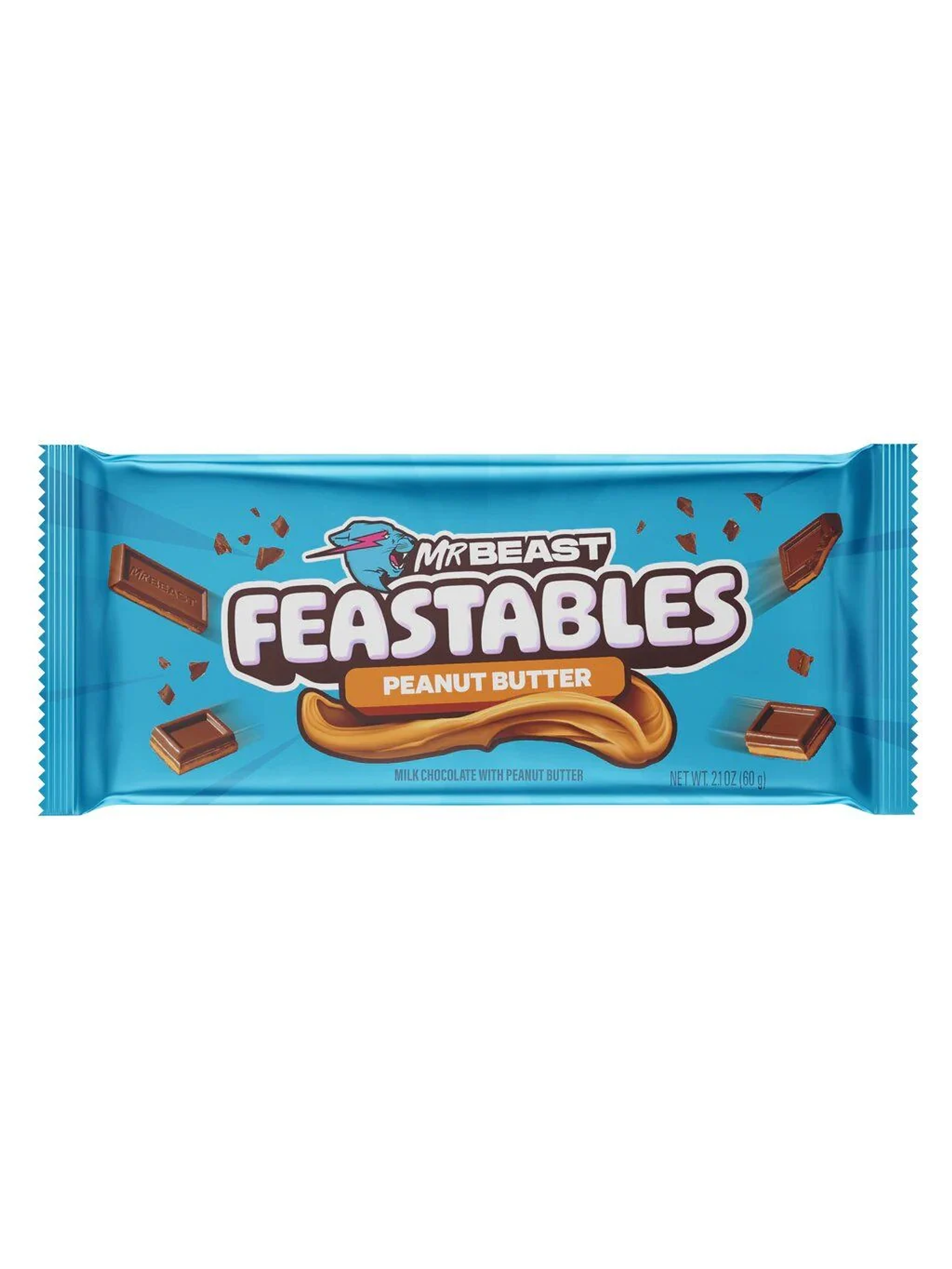 Mr. Beast Feastables Peanut Butter Chocolate Bar 60Gr 1