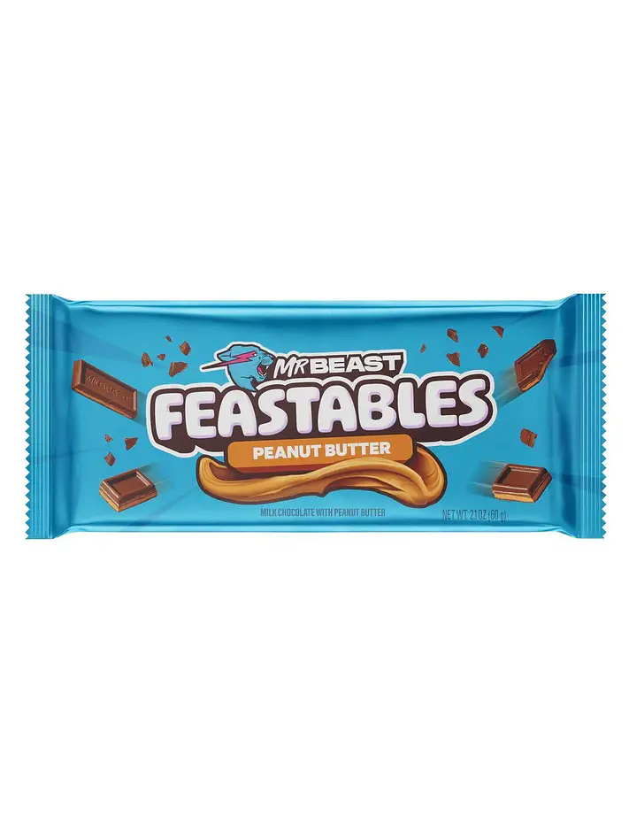Mr. Beast Feastables Peanut Butter Chocolate Bar 60Gr 1