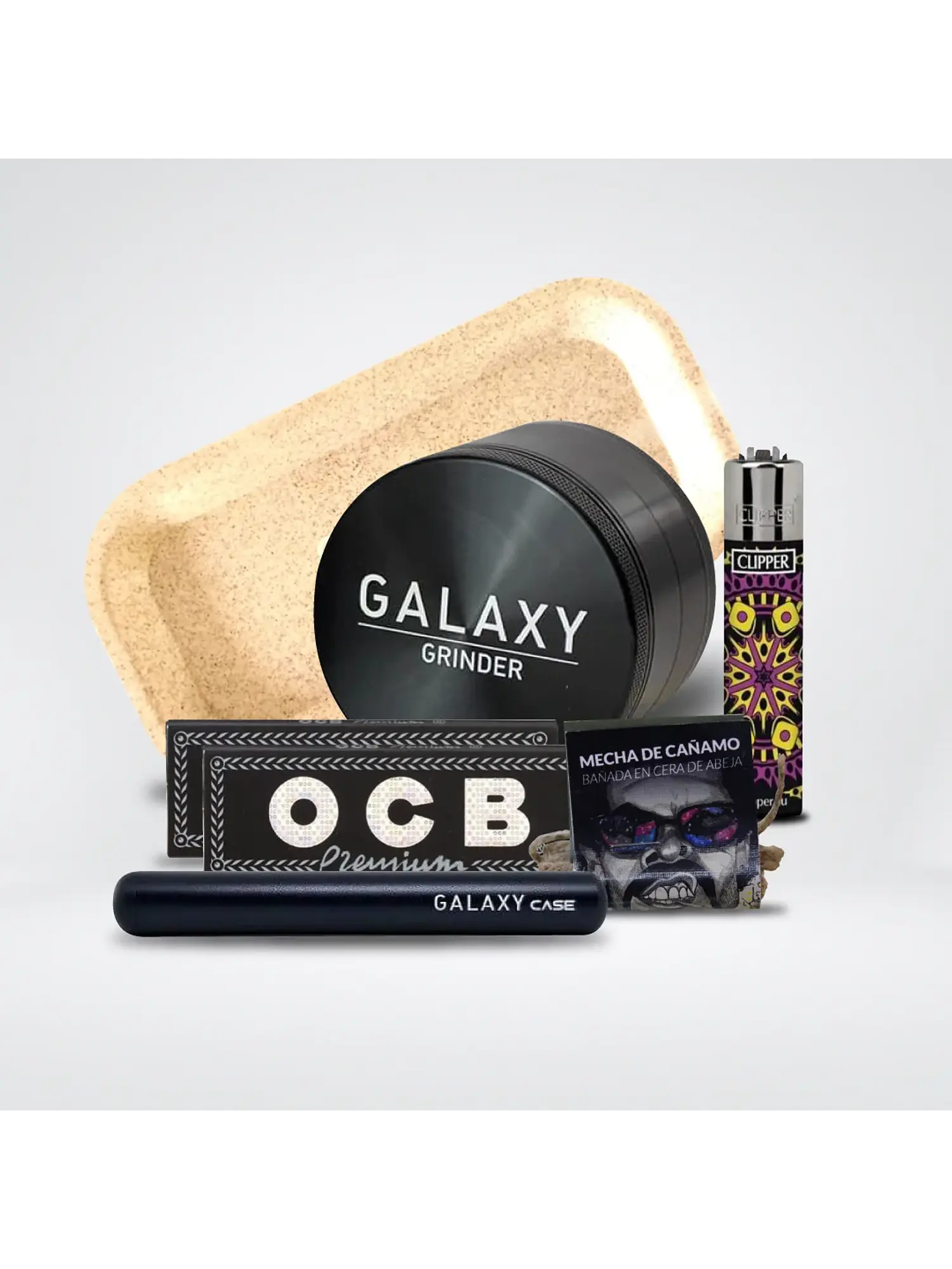 Pack Moledor Aluminio Case Negro 63Mm- Galaxy 1