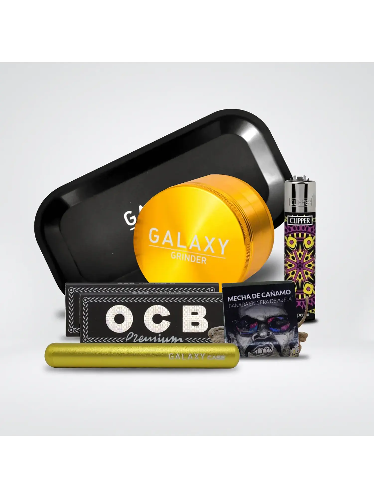 Pack Moledor Aluminio Case Gold 55Mm -Galaxy 1