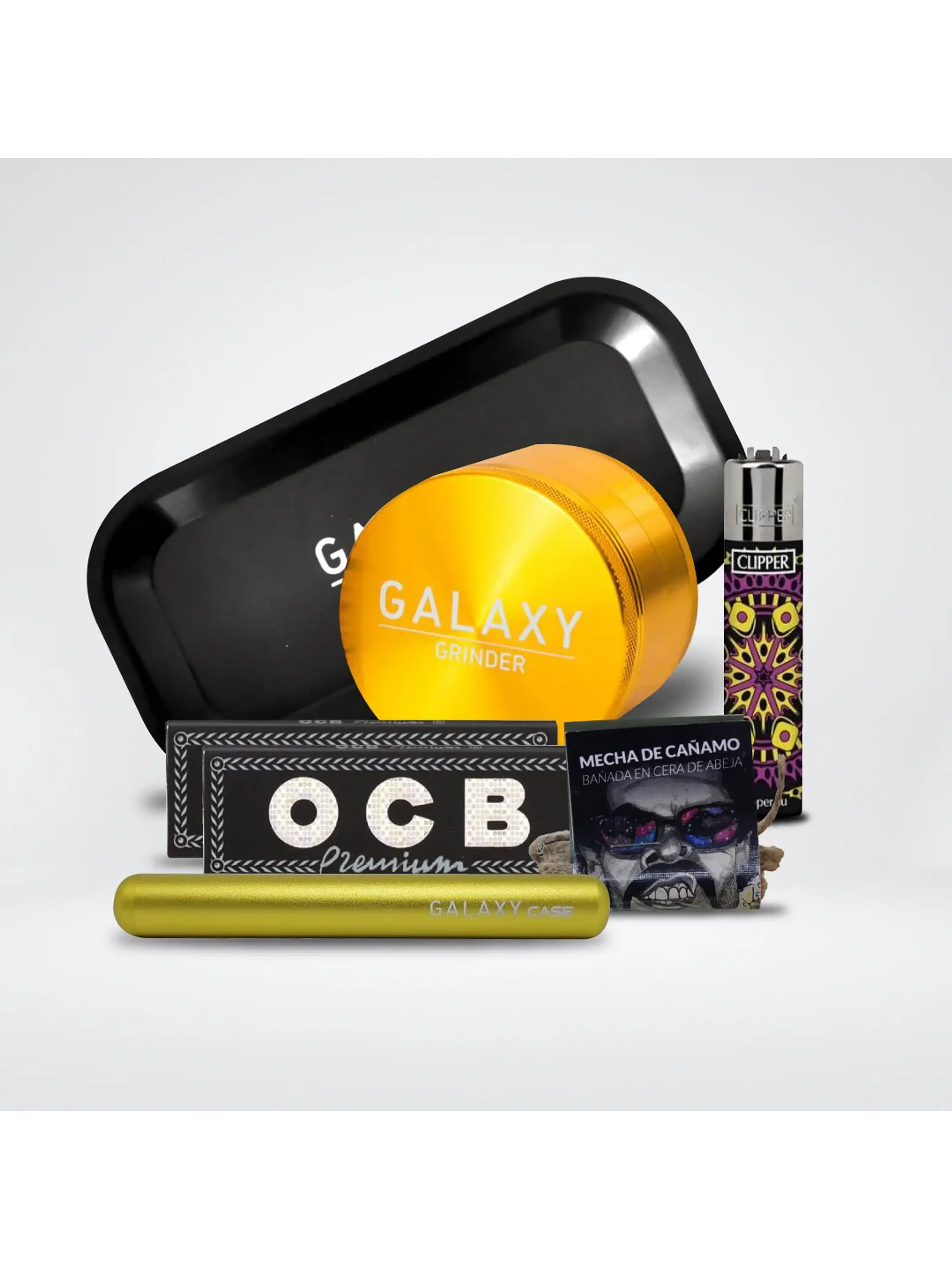 Pack Moledor Aluminio Case Gold 55Mm -Galaxy 1