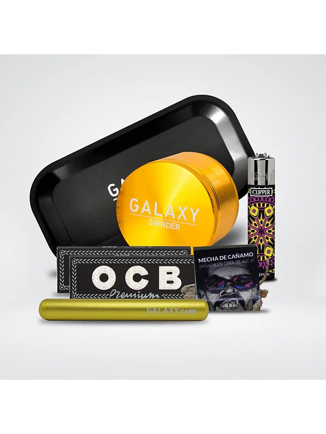 Pack Moledor Aluminio Case Gold 55Mm -Galaxy 1