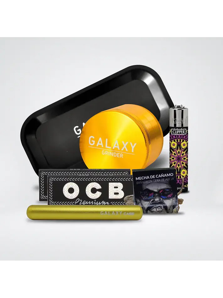 Pack Moledor Aluminio Case Gold 55Mm -Galaxy 1