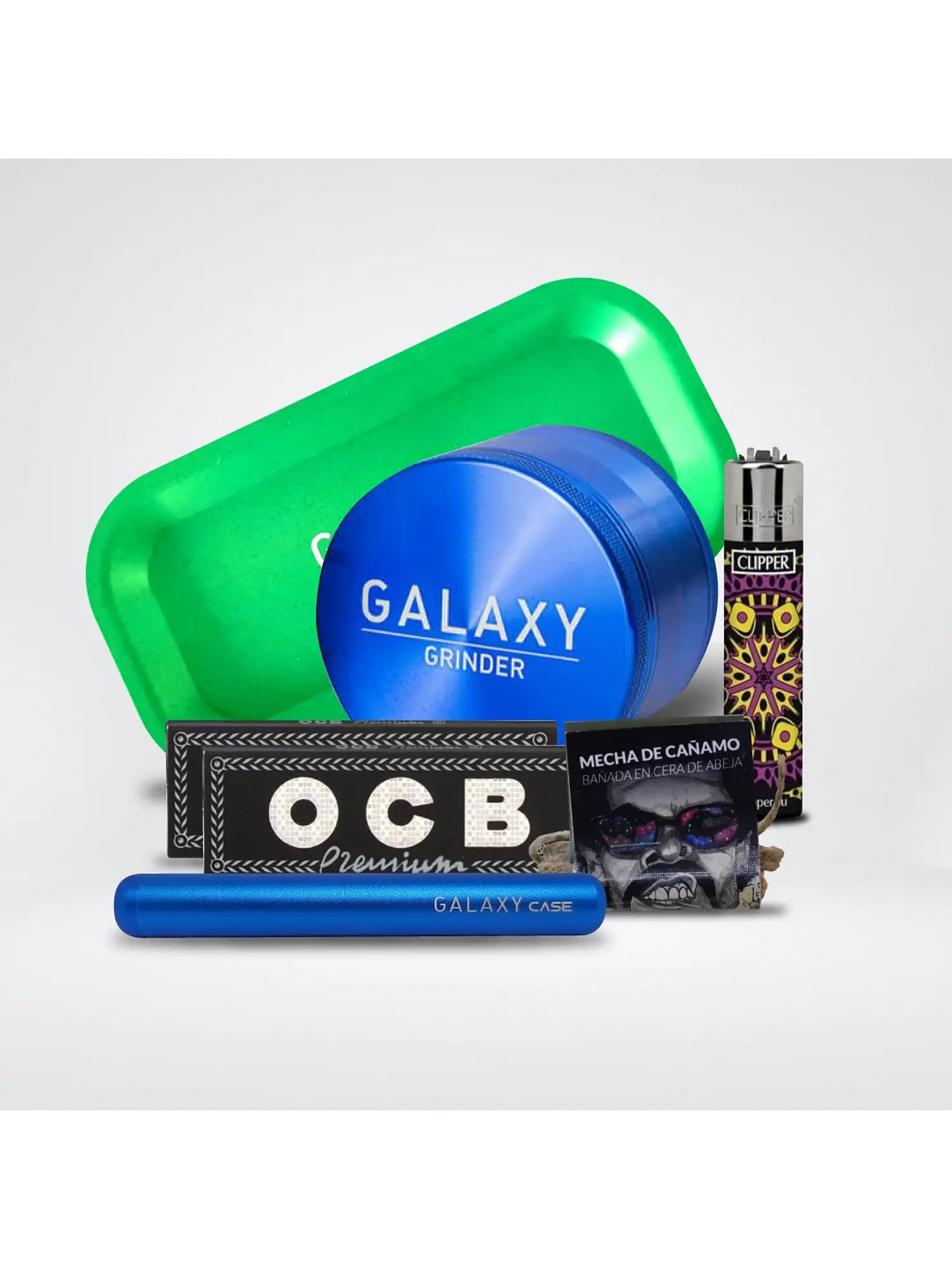 Pack Moledor Aluminio Case Azul 63Mm - Galaxy 1