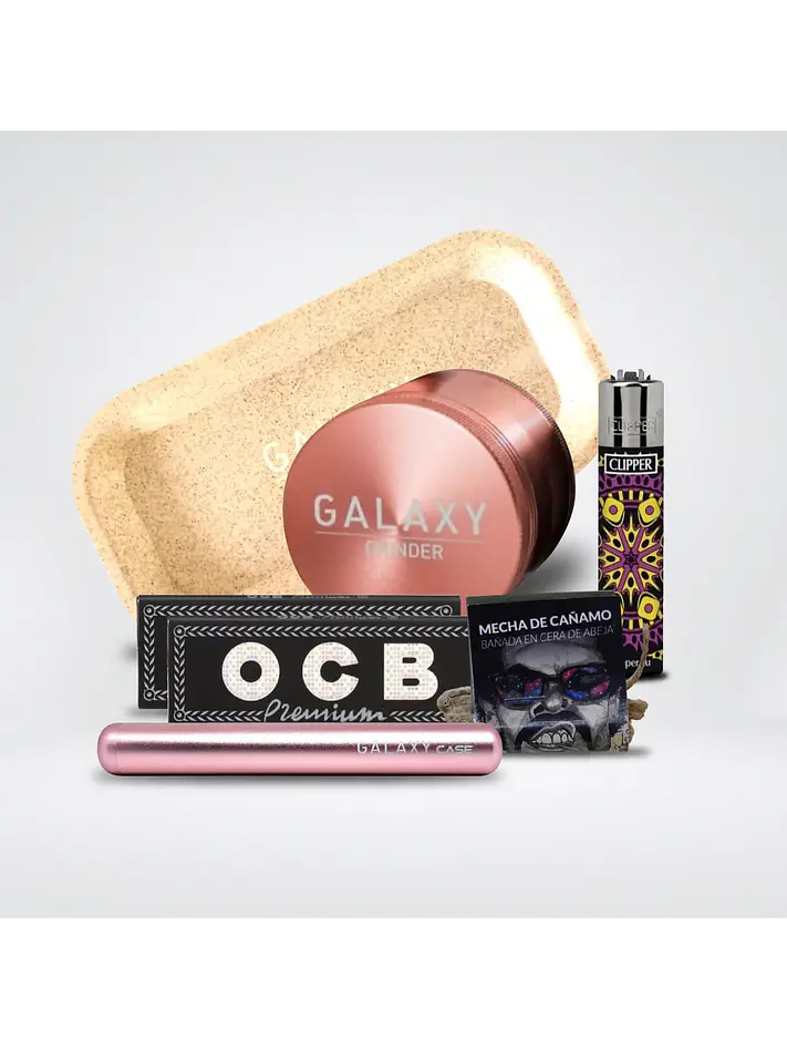 Pack Moledor Aluminio Case Rose Gold 55Mm -Galaxy 1