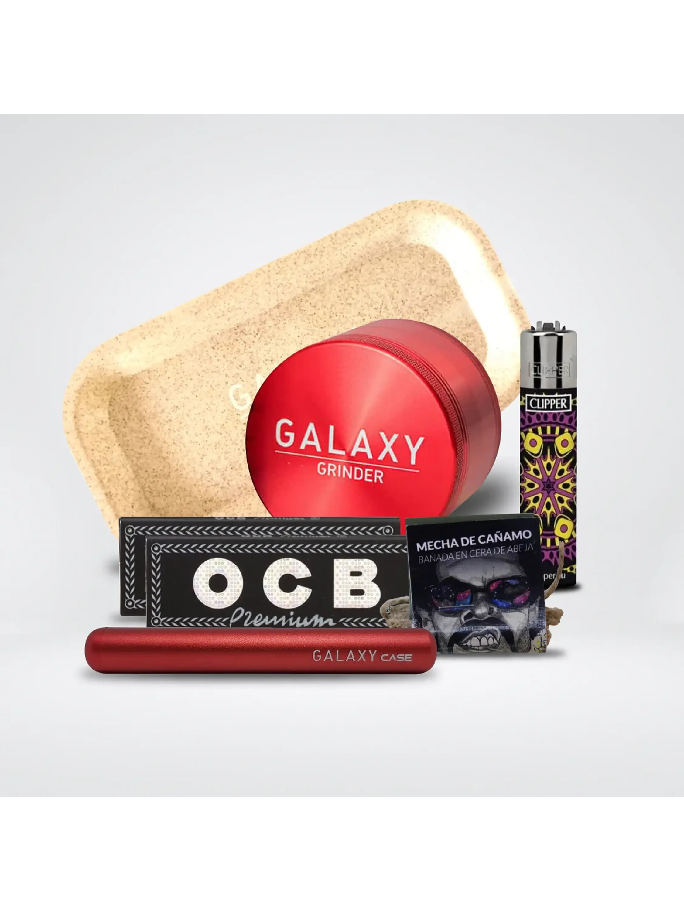 Pack Moledor Aluminio Case Red 55Mm -Galaxy 1