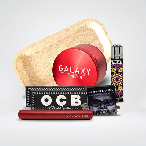 Pack Moledor Aluminio Case Red 55Mm -Galaxy