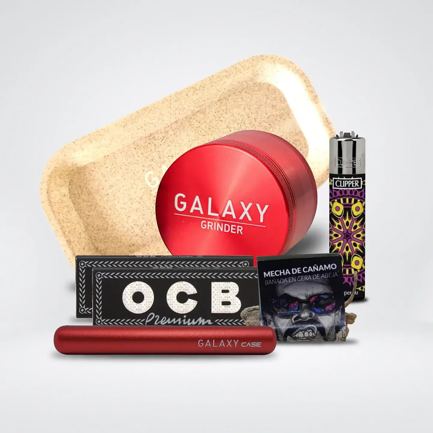 Pack Moledor Aluminio Case Red 55Mm -Galaxy 1