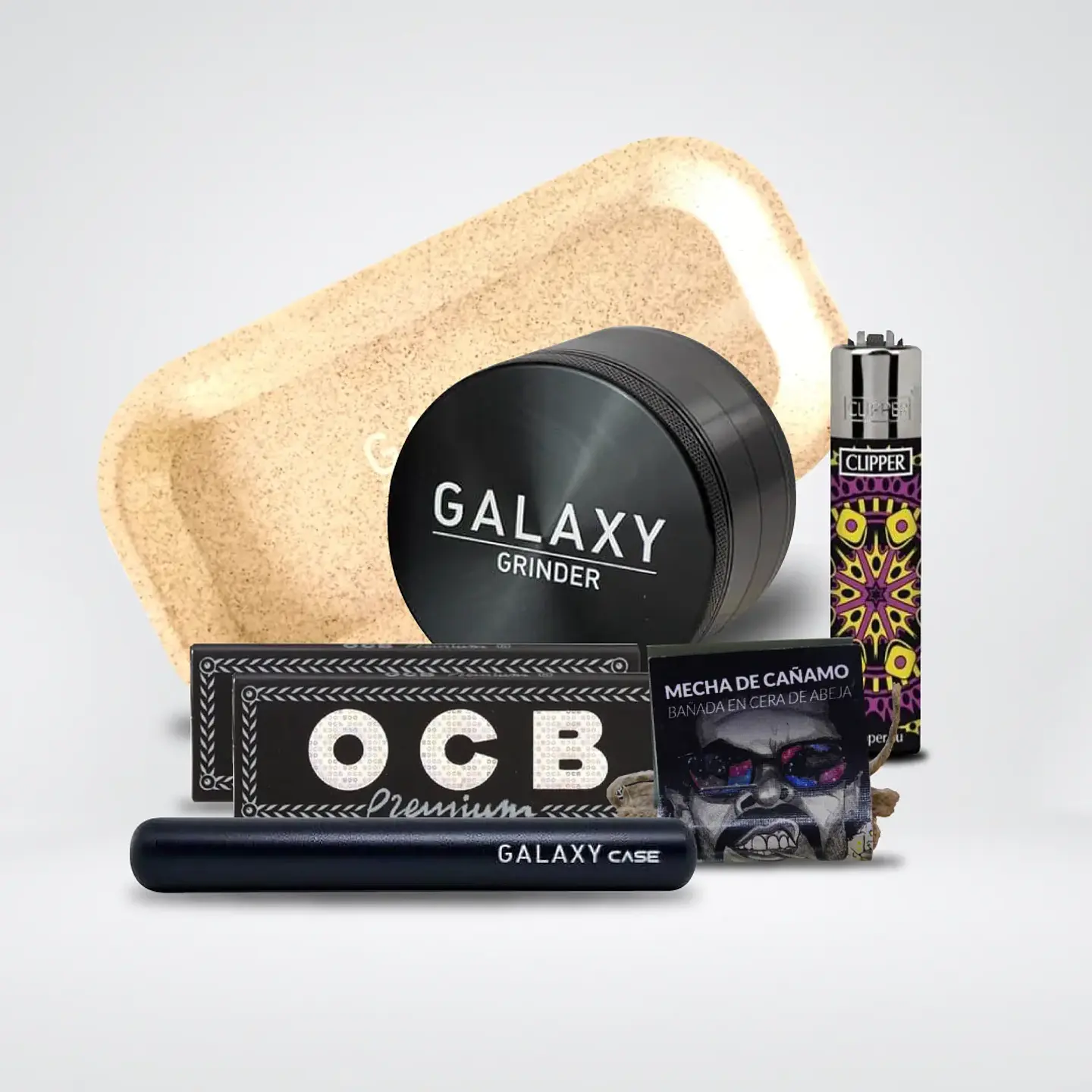 Pack Moledor Aluminio Case Negro 55Mm -Galaxy 1