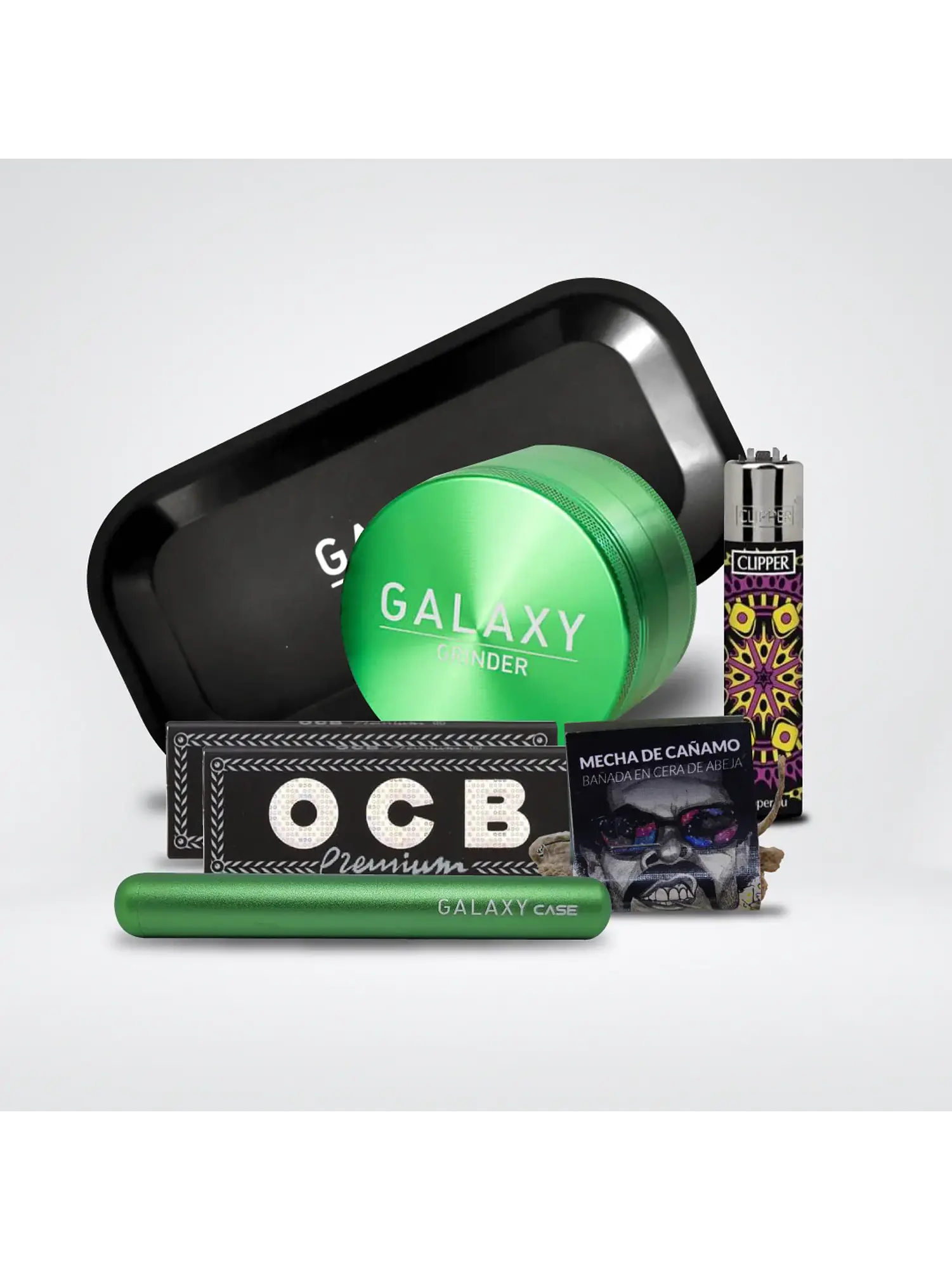 Pack Moledor Aluminio Case Green 55Mm -Galaxy 1