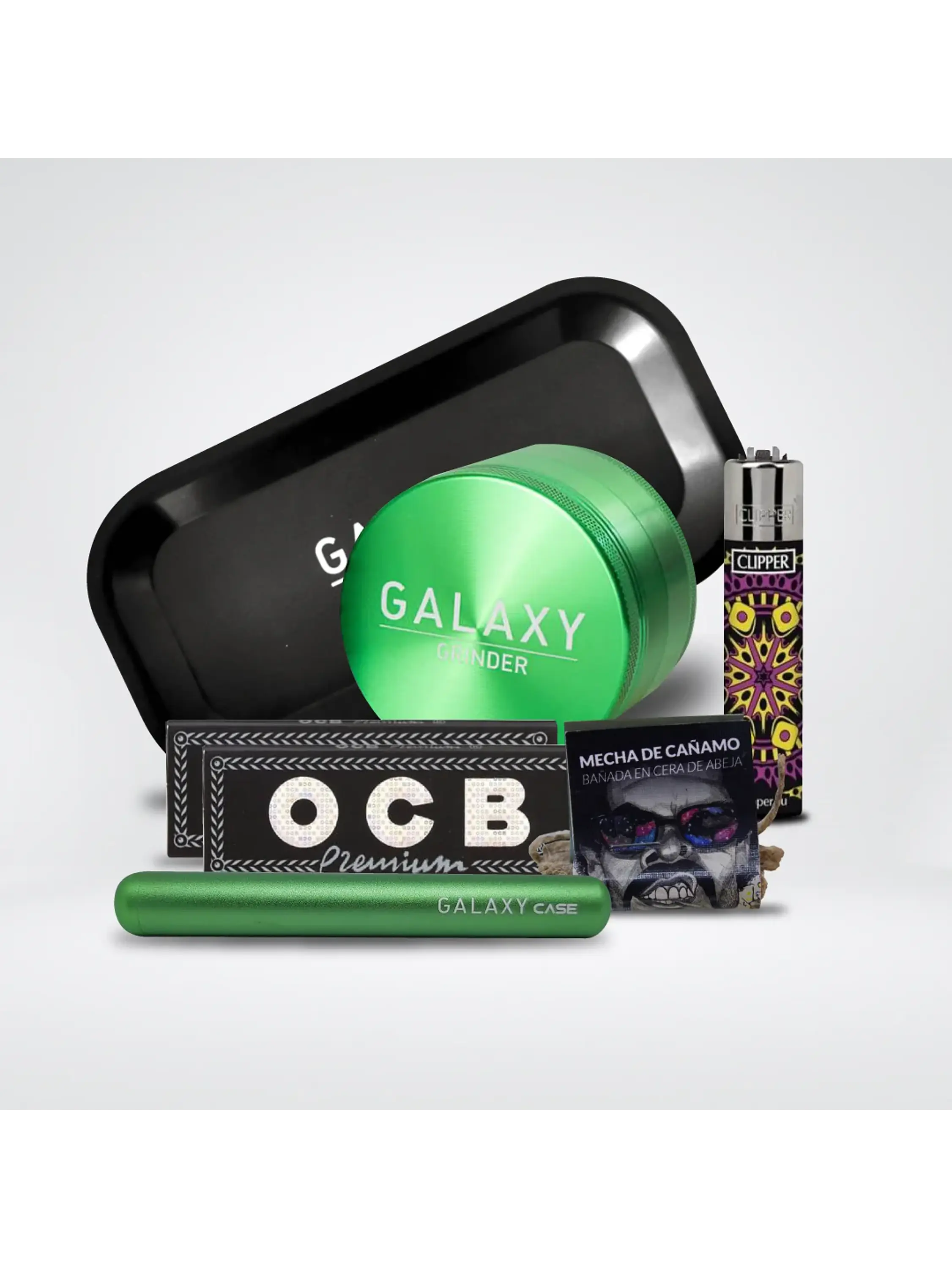 Pack Moledor Aluminio Case Green 55Mm -Galaxy 1