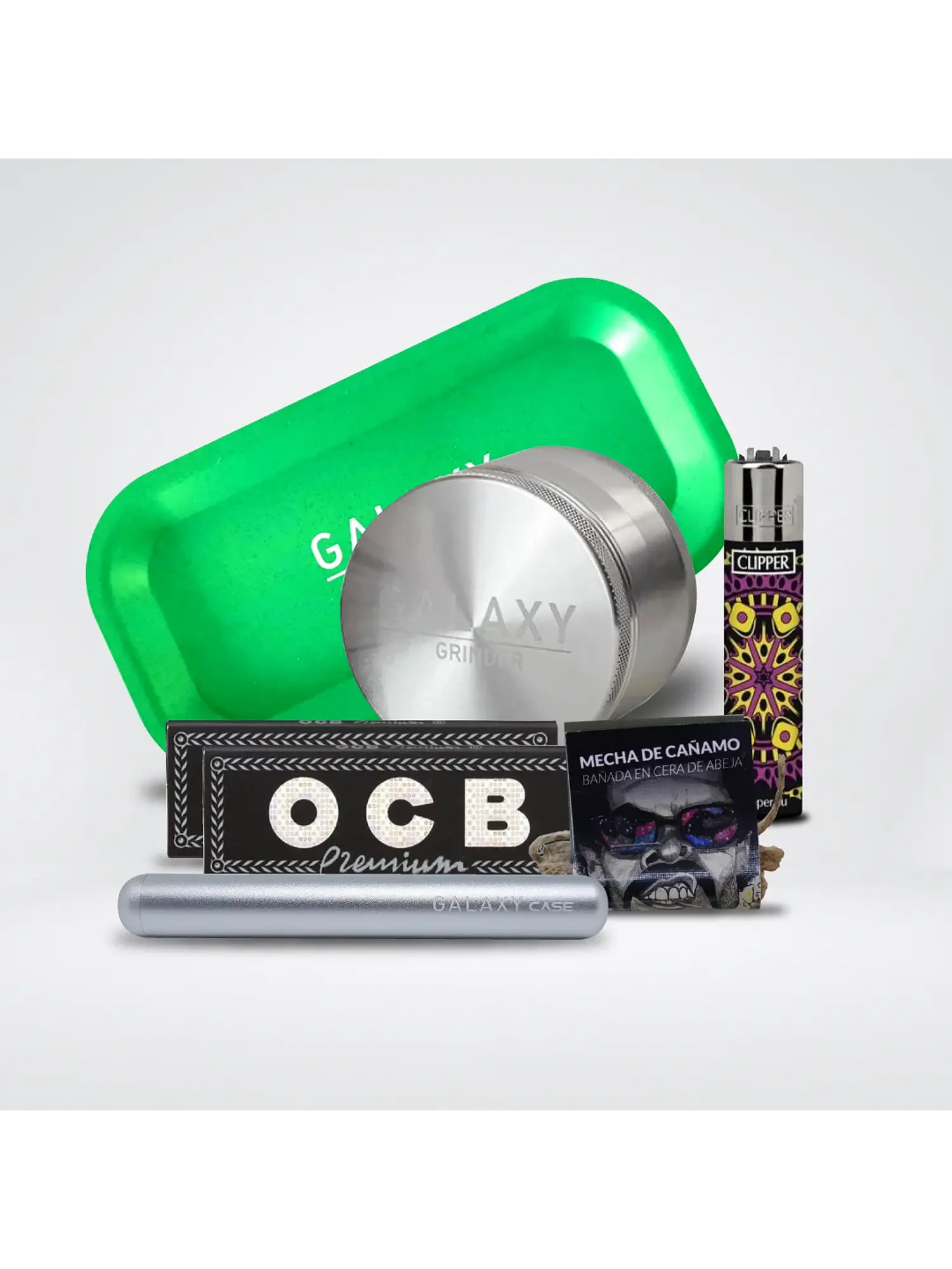 Pack Moledor Aluminio Case Silver 55Mm -Galaxy 1