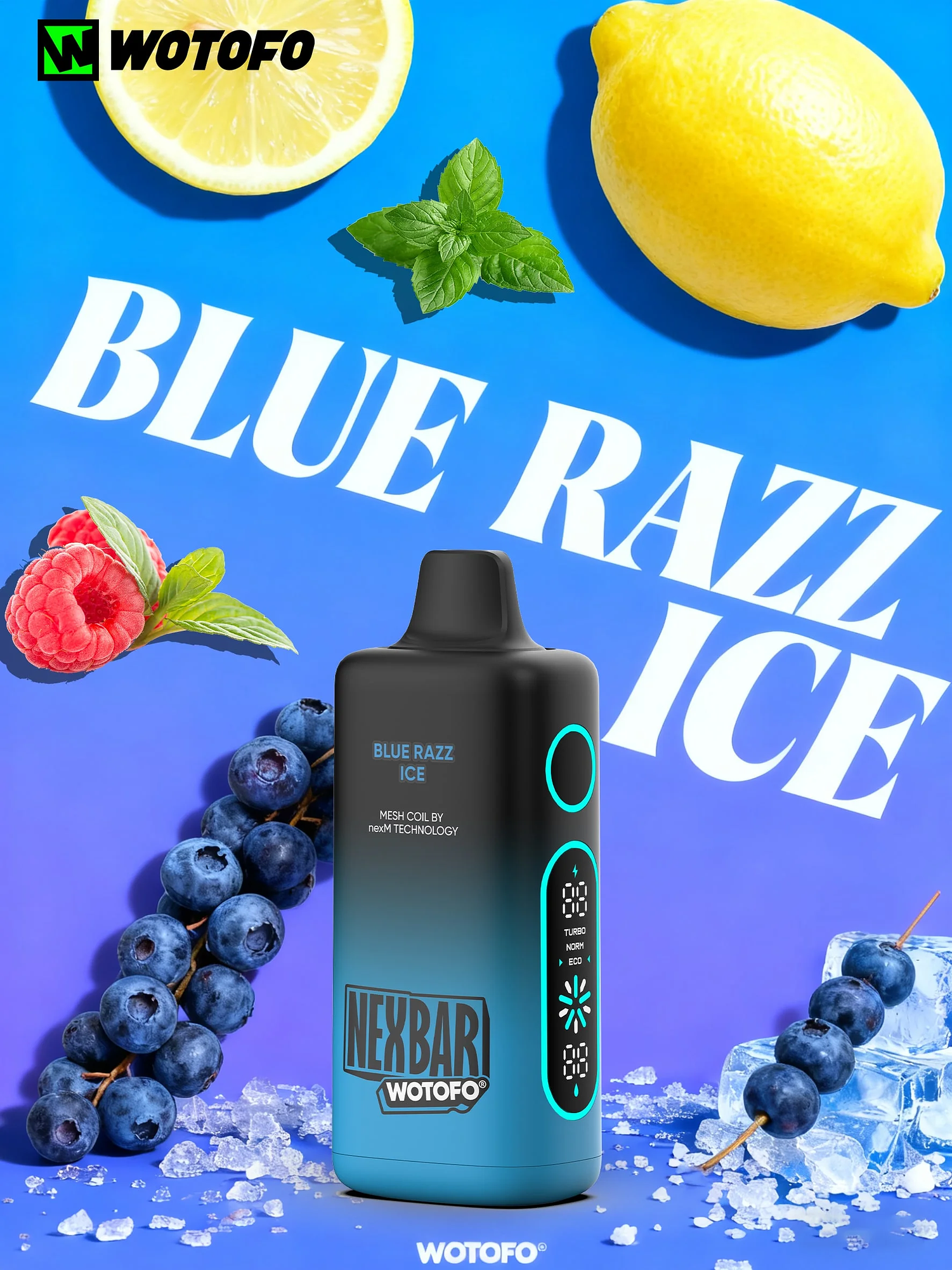 Vaporizador Nexbar 25000 Blue Razz Ice-Wotofo 1