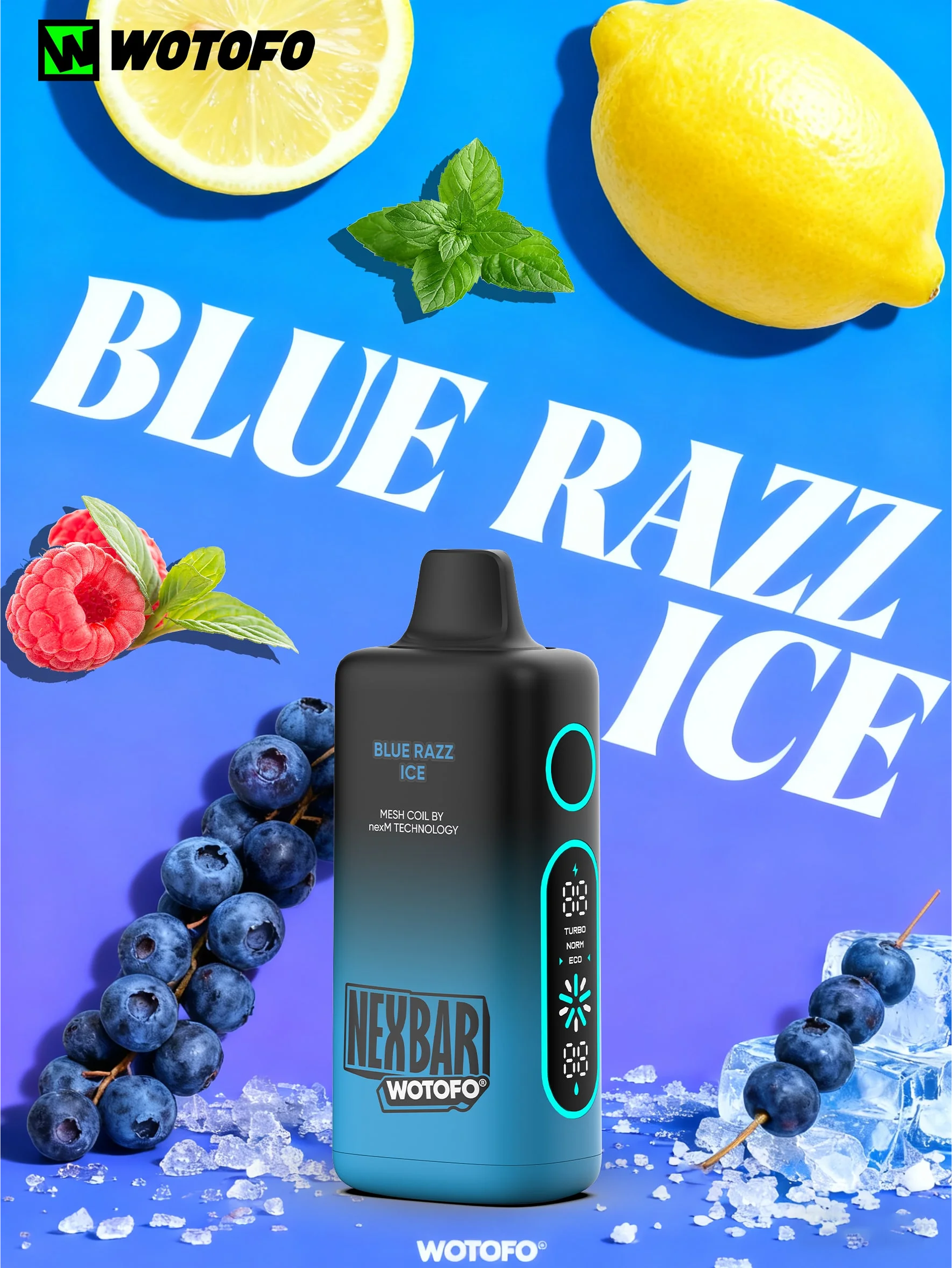 Vaporizador Nexbar 25000 Blue Razz Ice-Wotofo 1