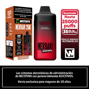 Vaporizador Nexbar 25000 Peach Mango Waternelon-Wotofo
