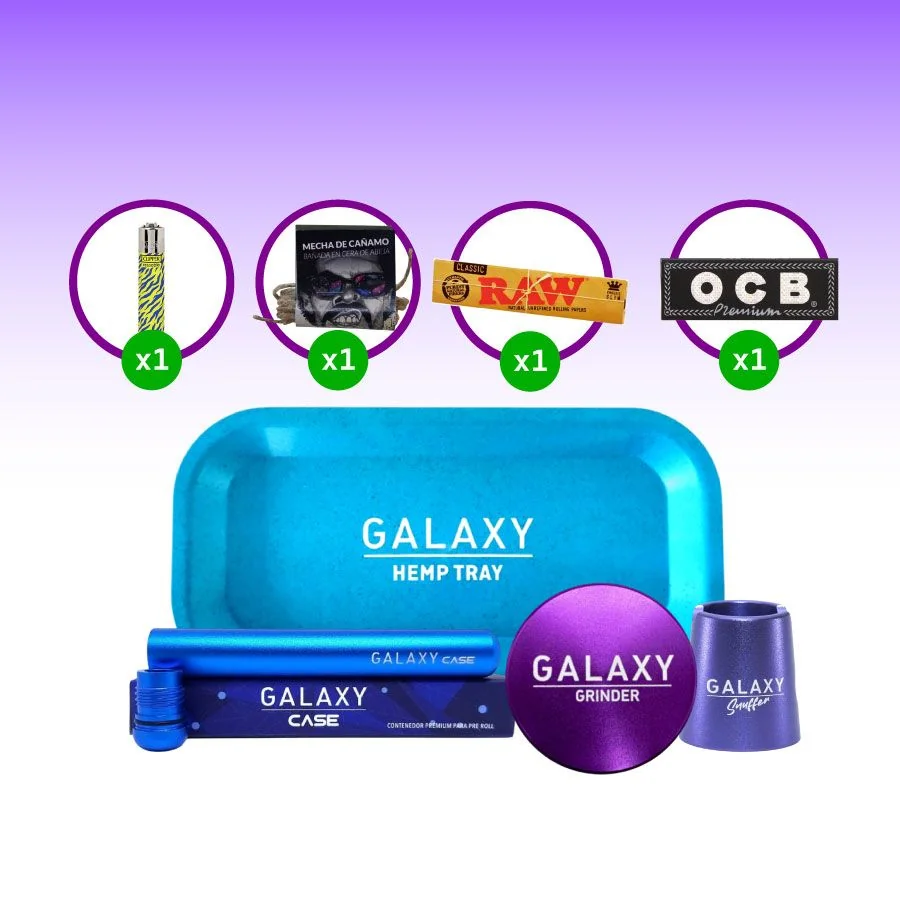 Pack Moledor Aluminio Pro Blue 55Mm-Galaxy 3