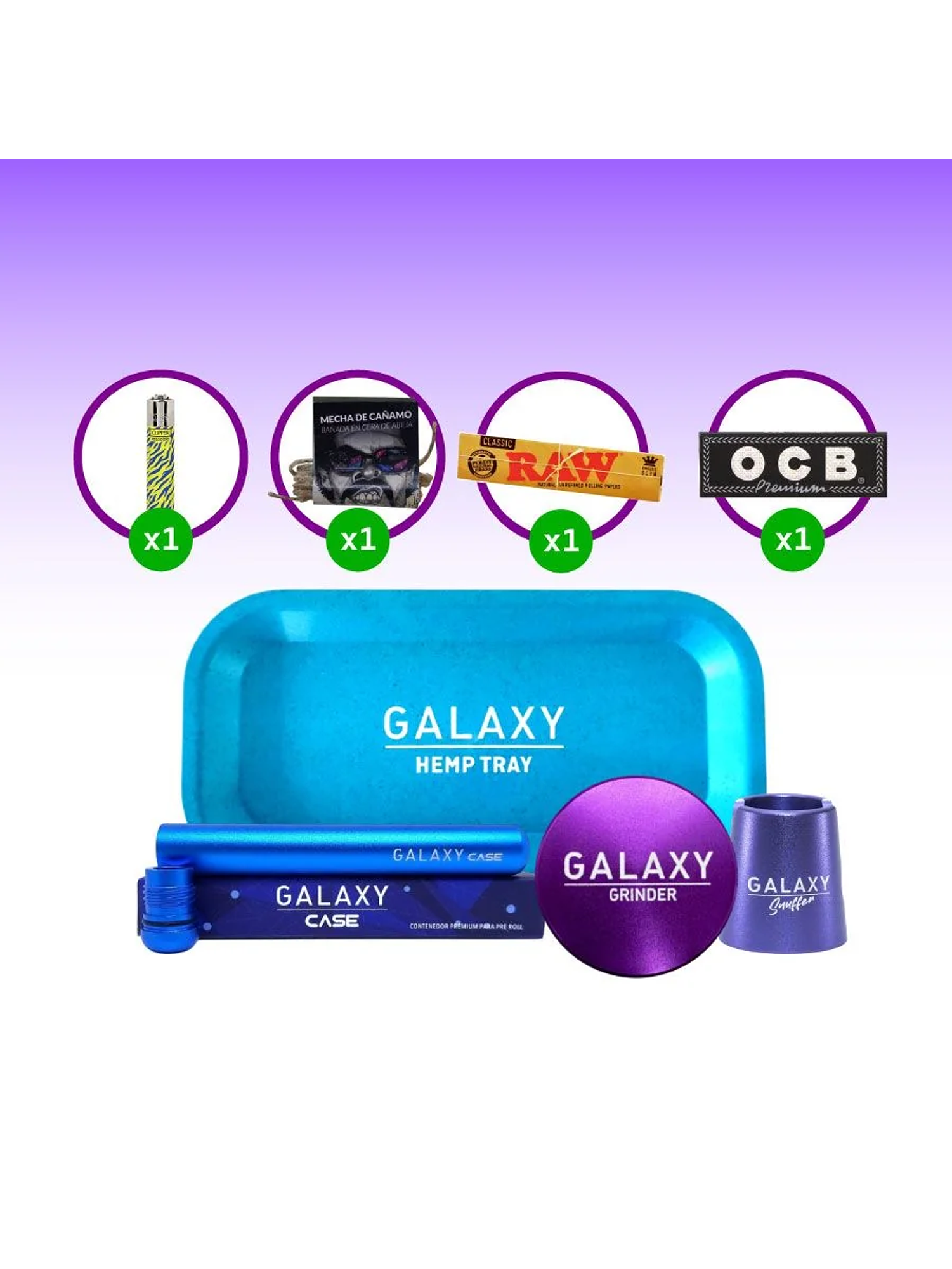 Pack Moledor Aluminio Pro Blue 55Mm-Galaxy 3