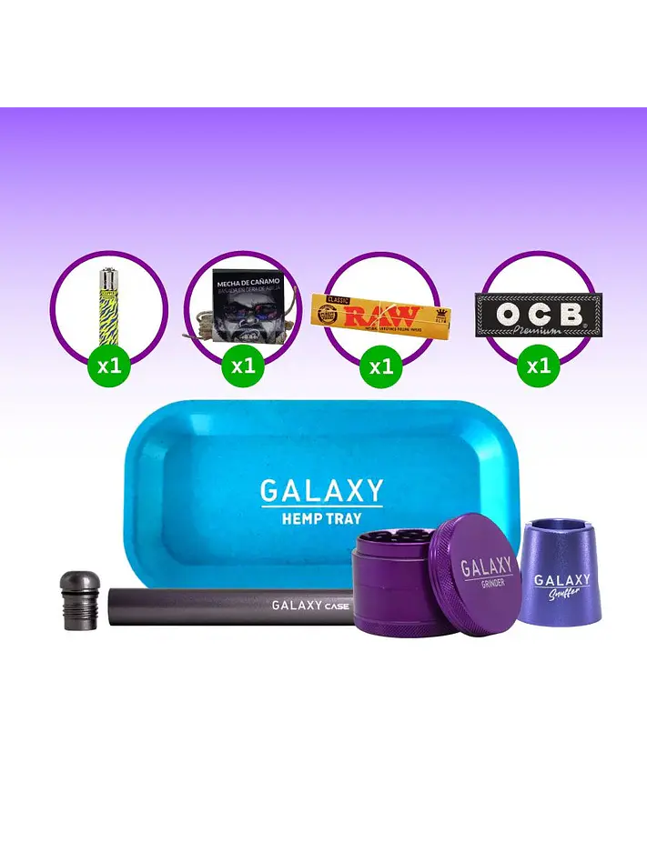 Pack Moledor Aluminio Pro Blue 63Mm-Galaxy 3