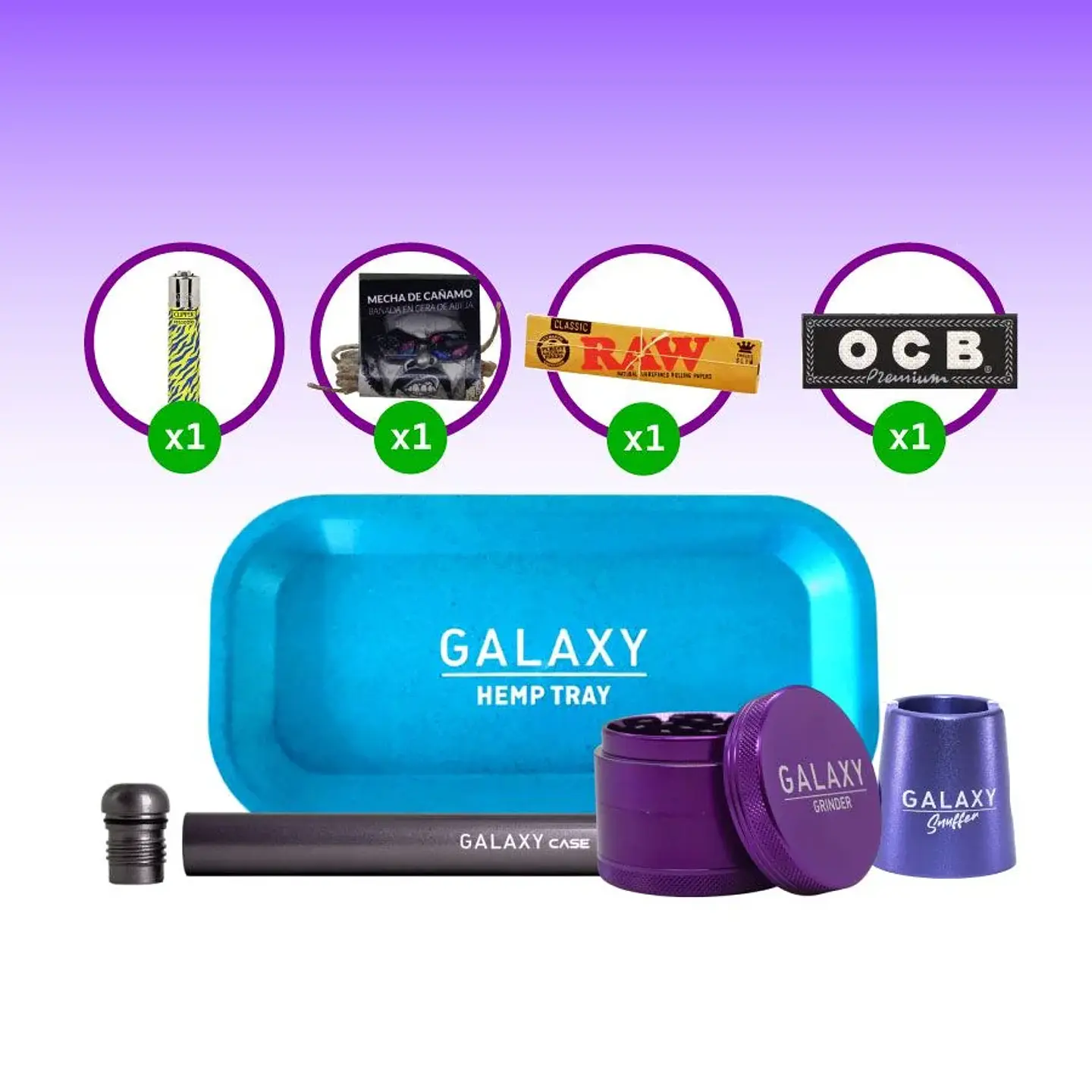 Pack Moledor Aluminio Pro Blue 63Mm-Galaxy 3