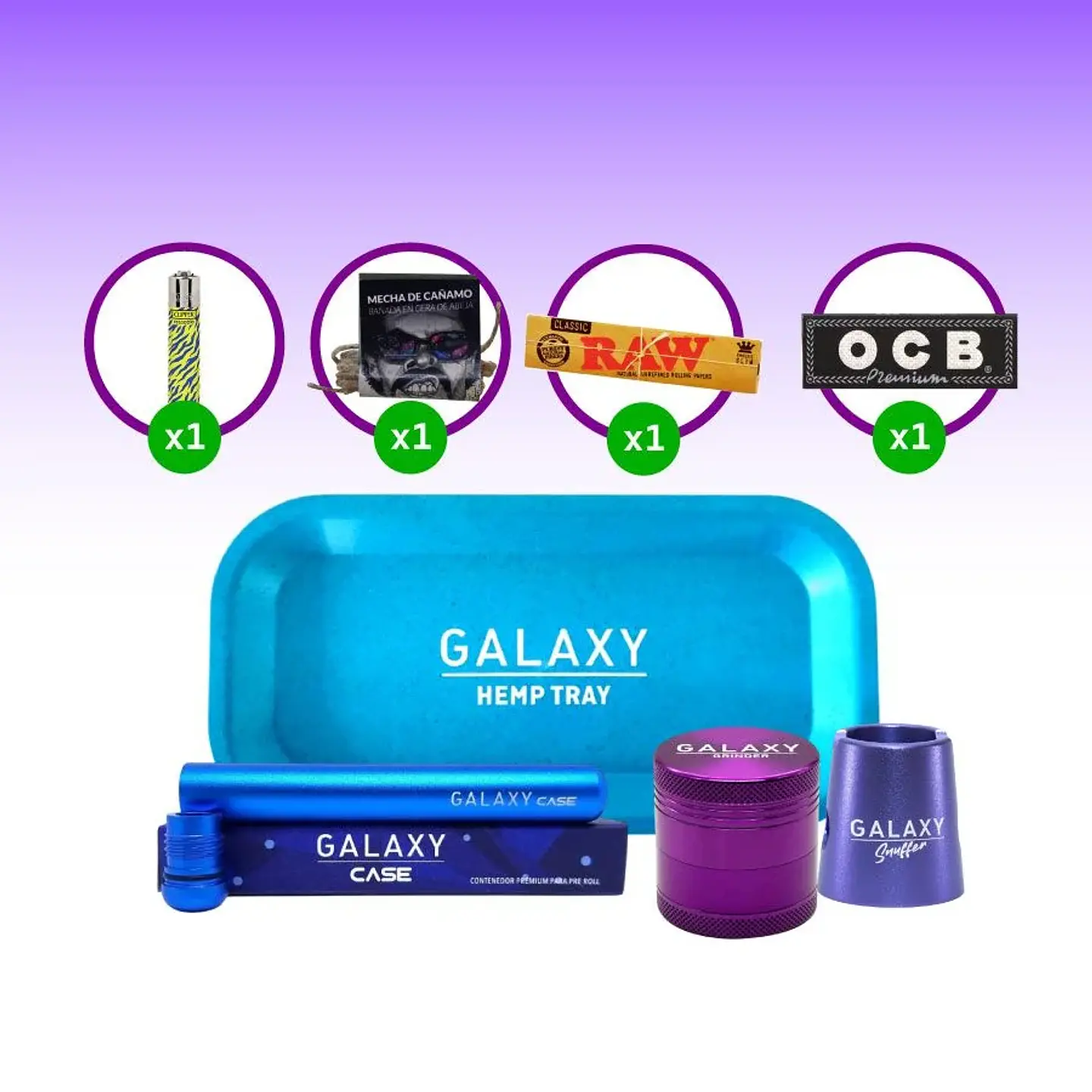 Pack Moledor Aluminio Pro Blue 38Mm - Galaxy 3