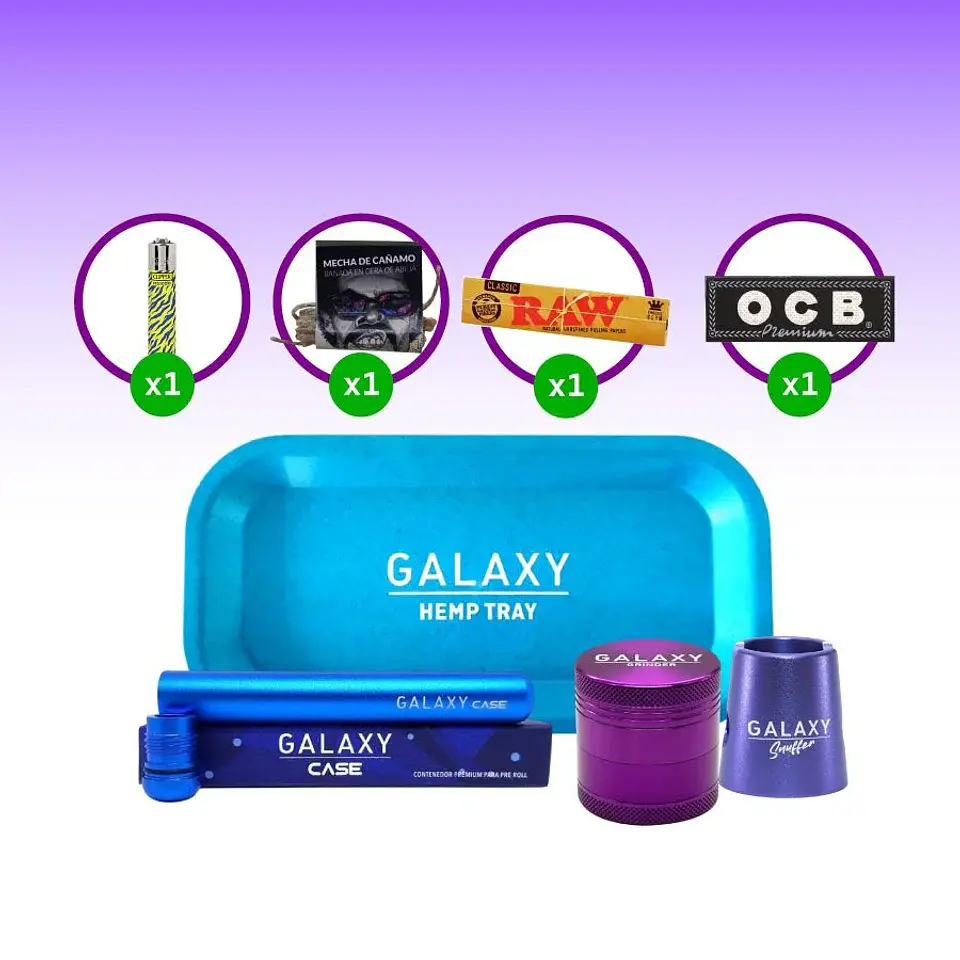 Pack Moledor Aluminio Pro Blue 38Mm - Galaxy 3