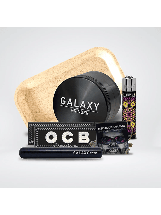 Pack Moledor Aluminio Case Gold 63Mm- Galaxy 3