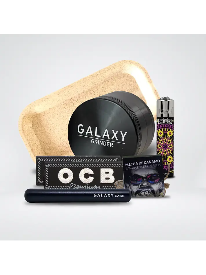 Pack Moledor Aluminio Case Gold 63Mm- Galaxy 3