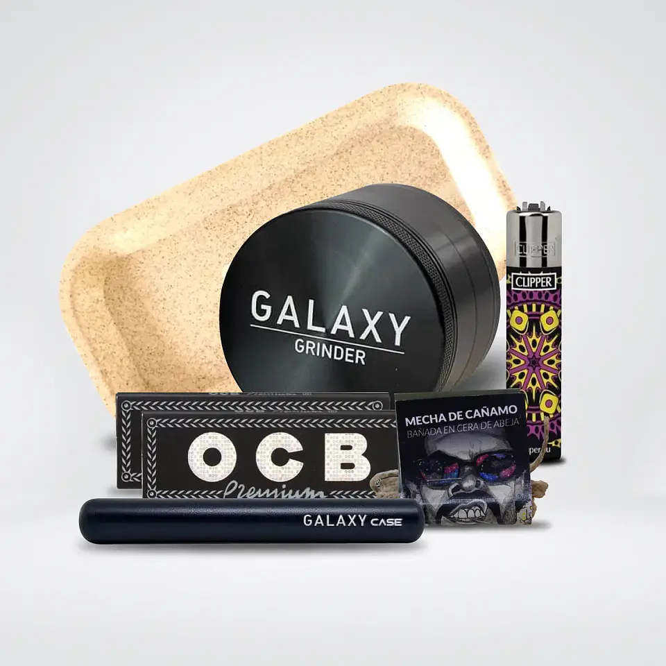 Pack Moledor Aluminio Case Gold 63Mm- Galaxy 3