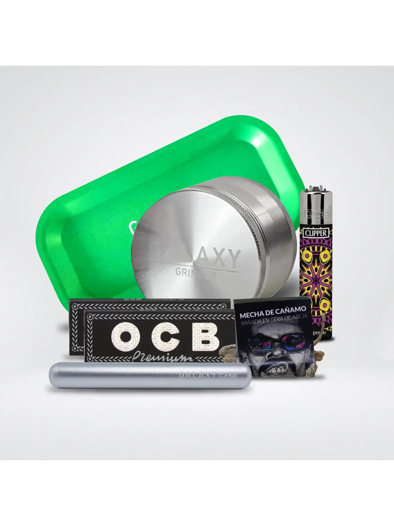 Pack Moledor Aluminio Case Gold 63Mm- Galaxy 4